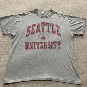 Vtg Russell Athletic Seattle University Grey T-Shirt Size Large